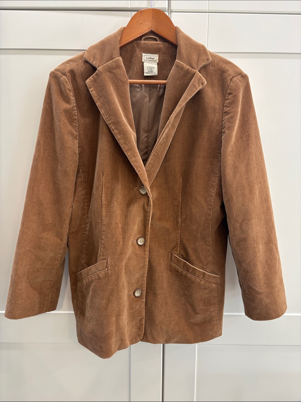 L.L. Bean Women's Corduroy Blazer in Warm Brown